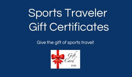 Sports Traveler gift certificates for sports travel experiences