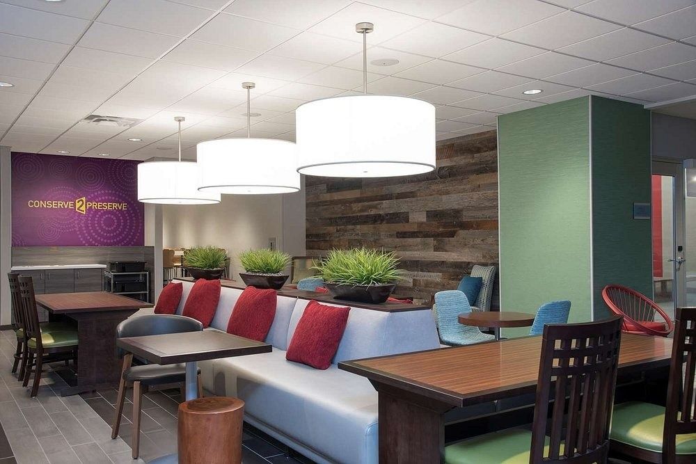Interior lobby of the Home2 Suites by Hilton Downtown Indianapolis