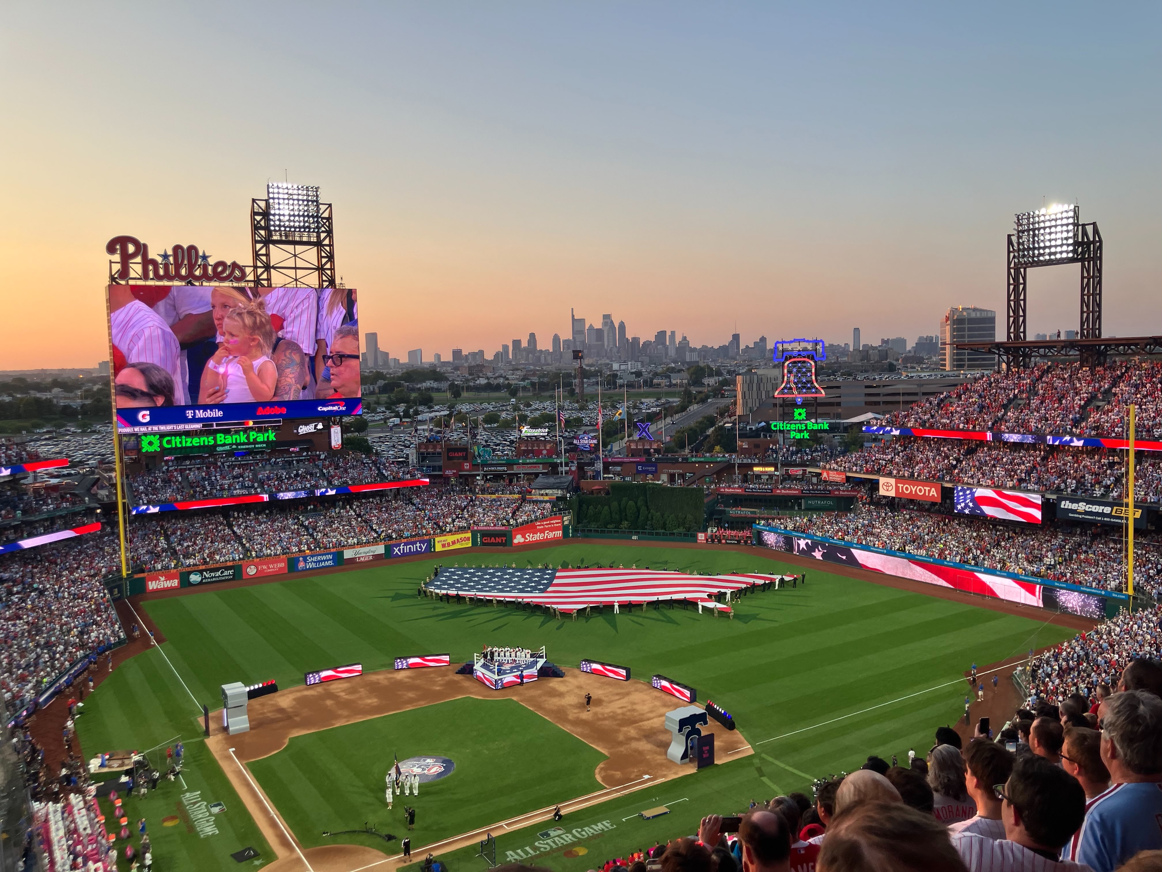 This view keeps getting better! Happy Home Run Derby night everyone. #homerunderby #mlballstargame #visitphilly #sportstraveler